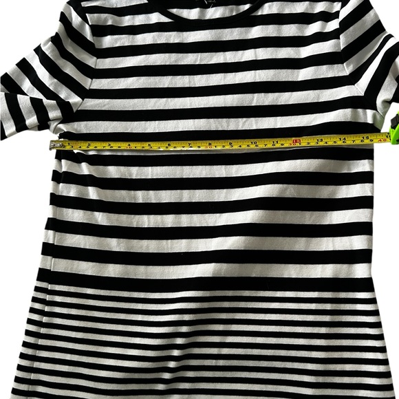 Lauren Ralph Lauren black & white striped long tee,cotton, size medium, … - Picture 8 of 11
